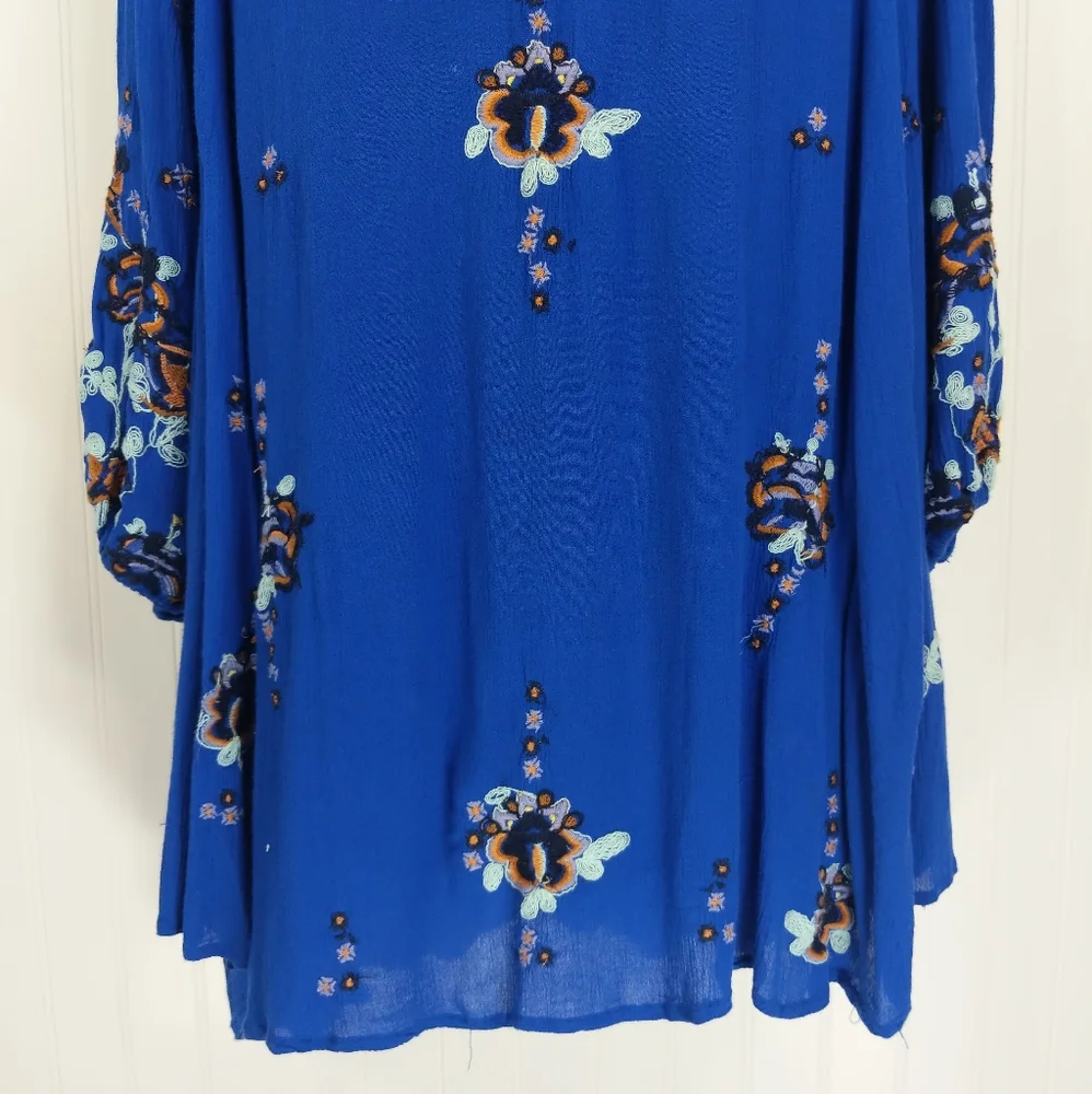 FREE PEOPLE Oxford Embroidered Swing Dress Sz XS - Picture 13 of 16